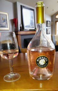 Photo of bottle of Miraval wine
