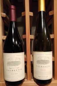 Photo of bottles of Laurentia wines.